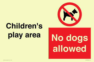 Children's play area. No dogs allowed